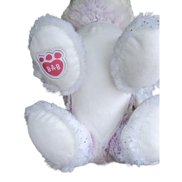 Build A Bear Sugar Plum Bunny Rabbit Purple Sparkle 2021 11” Long Plush Stuffed - Picture 2 of 5